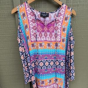 Sundance Boho cold-shoulder dress